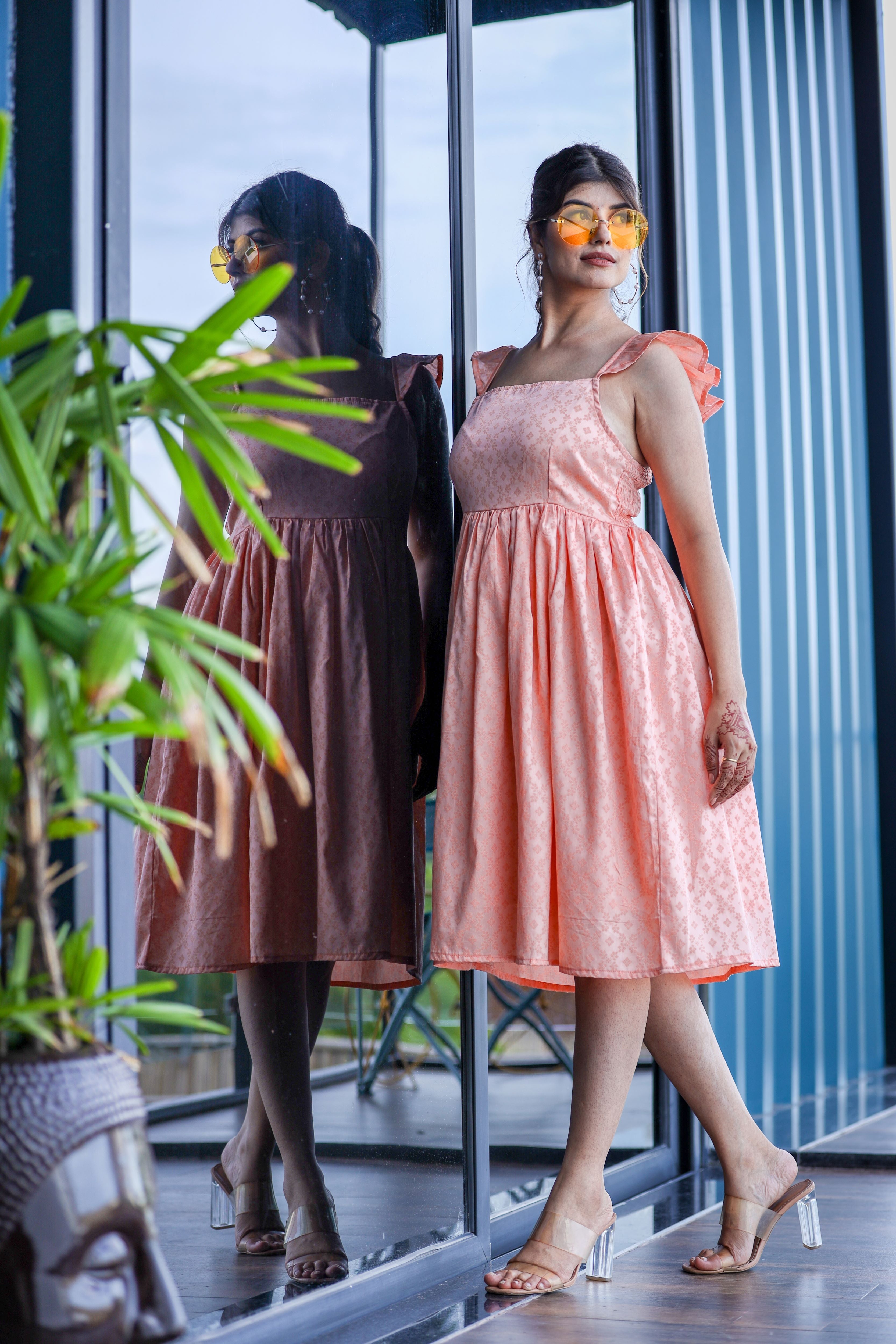 Peachy Lush Short Dress