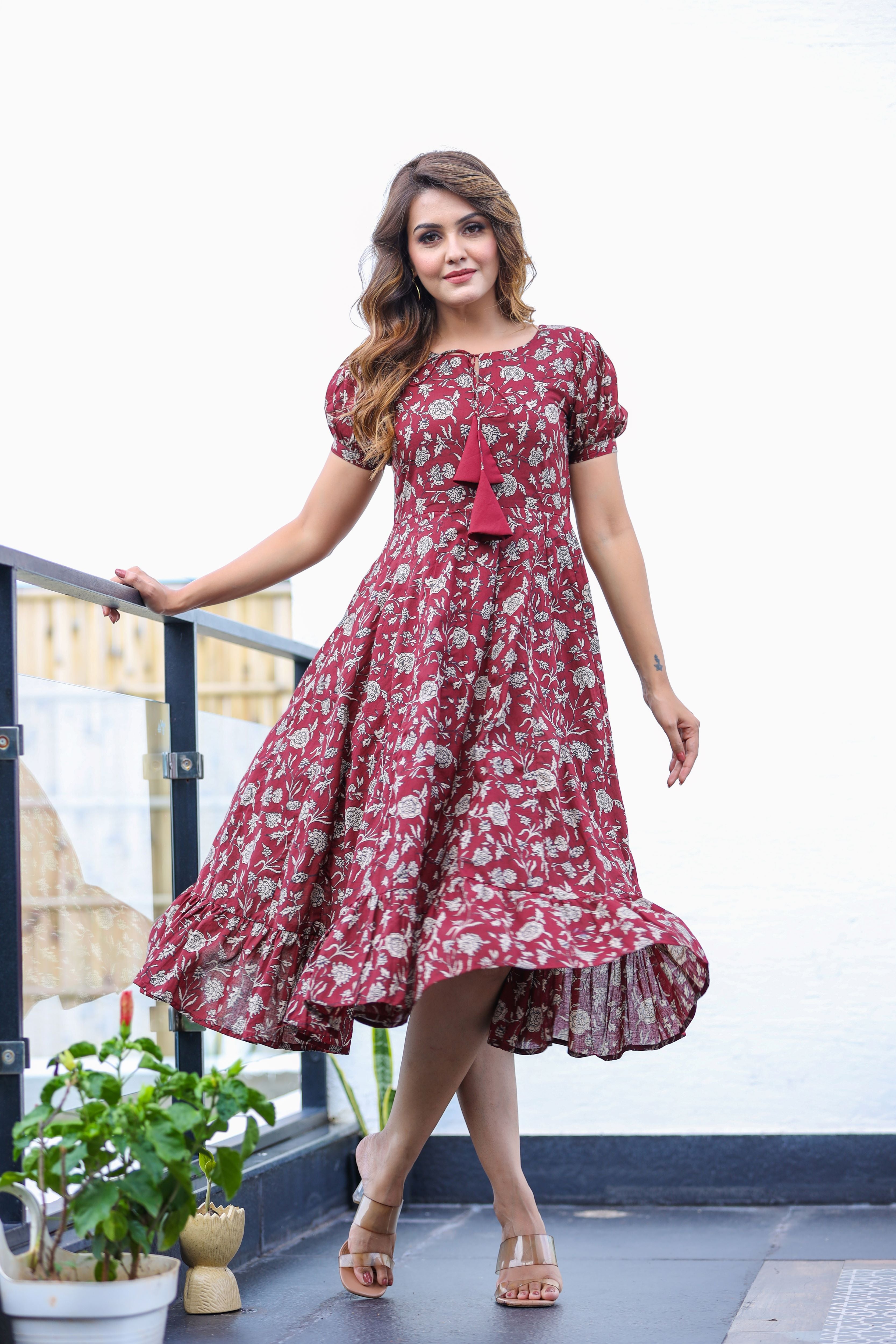 Floral Serenity Dream Cotton Dress