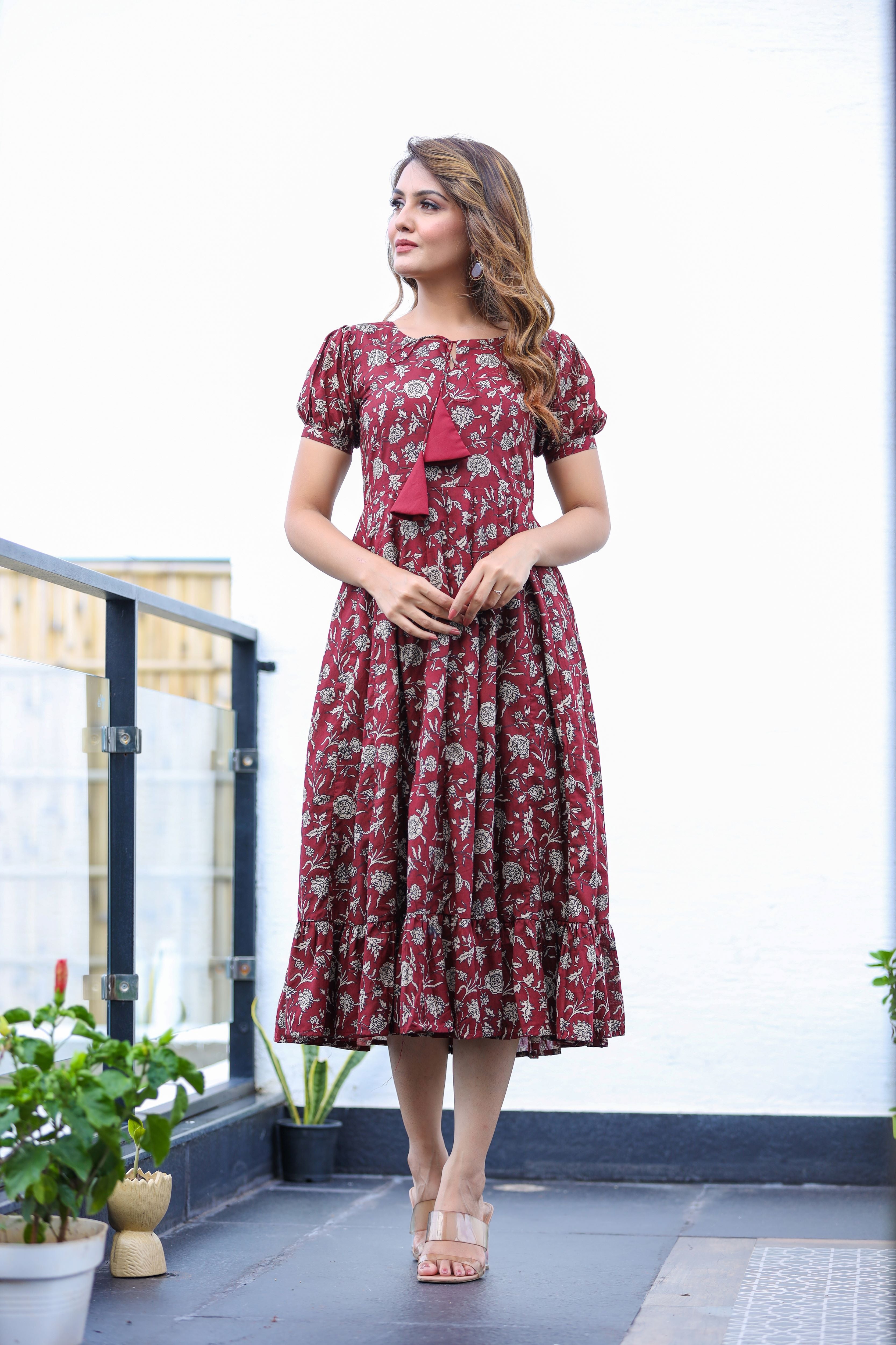 Floral Serenity Dream Cotton Dress