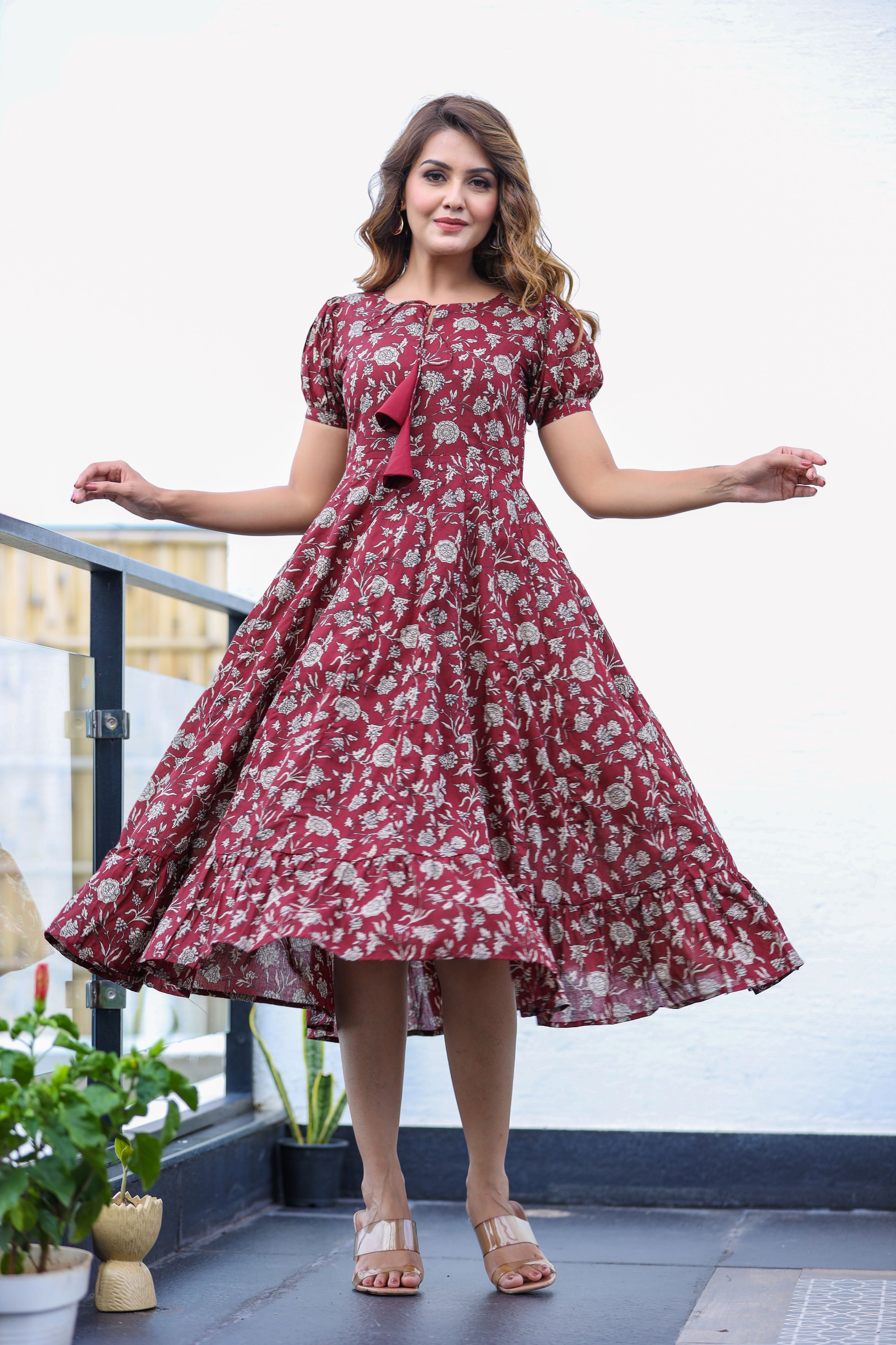 Floral Serenity Dream Cotton Dress