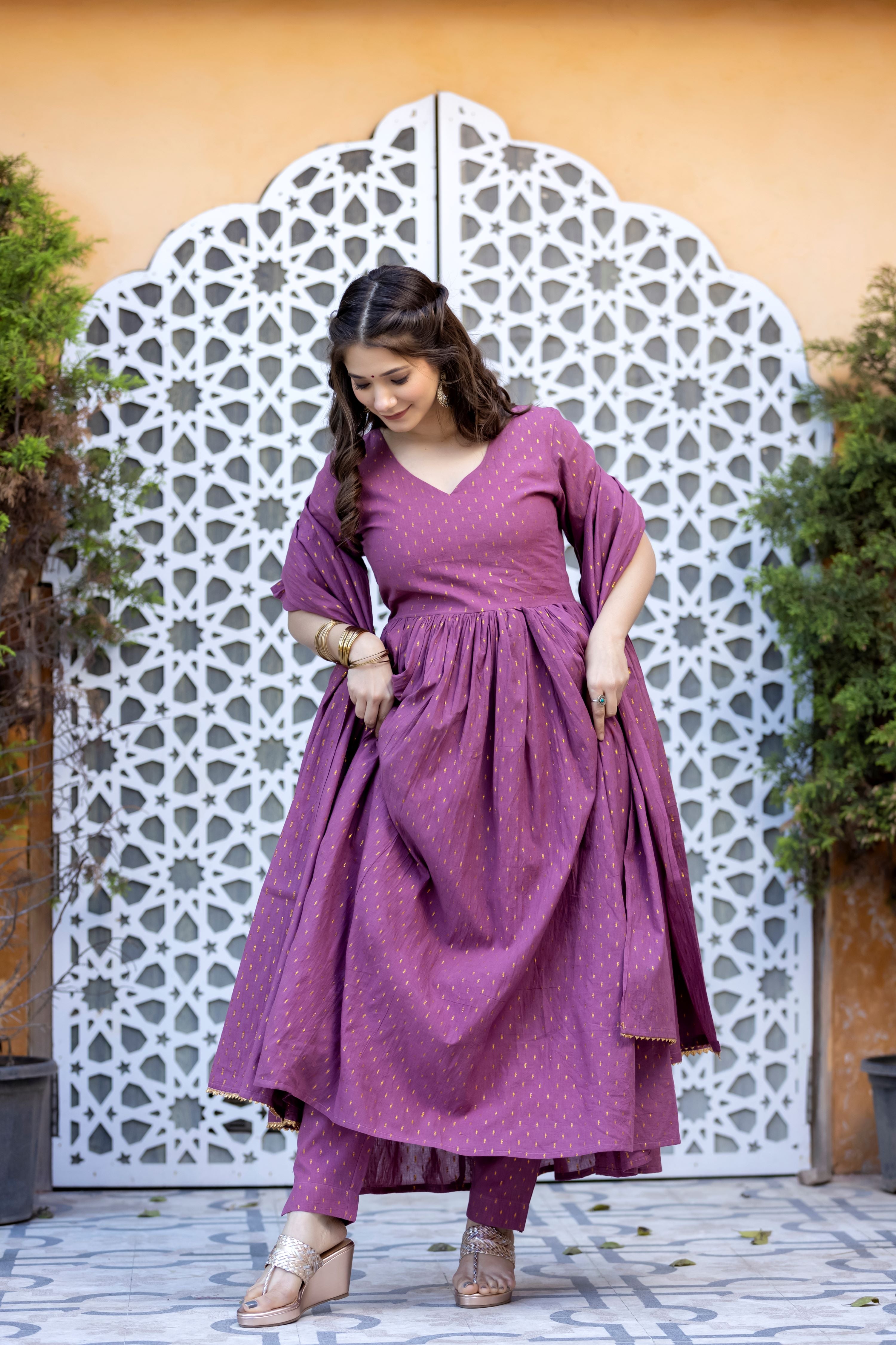 Onion Blossom Anarkali Dress