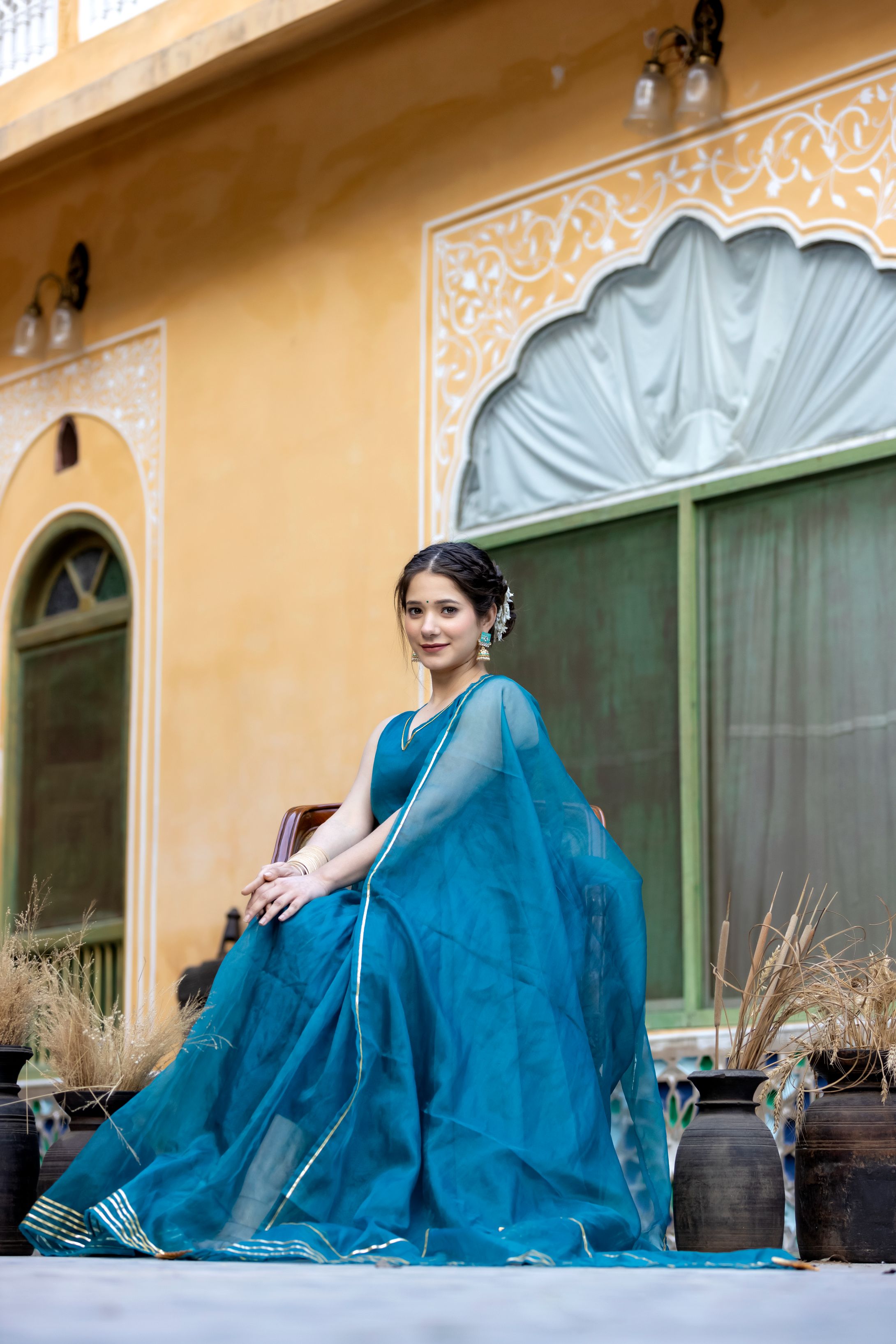 Sea blue maxi dress